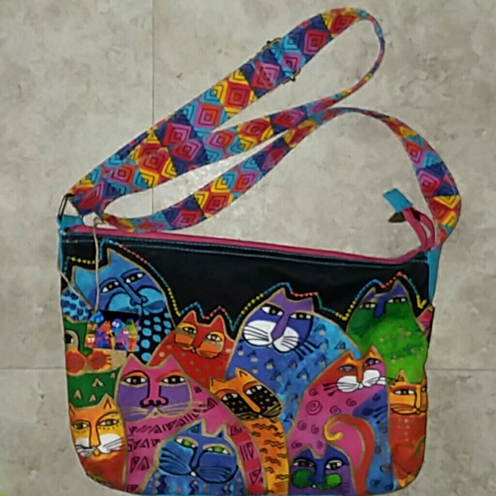 Laurel Burch crossbody bag purse kitty